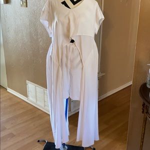 White Short w/open front & back top